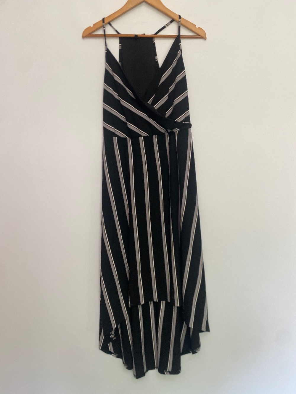 White House Black Market LP Striped High-low Dress